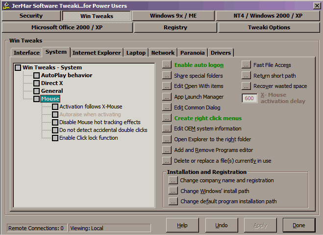 Tweaki...for Power Users Screenshot
